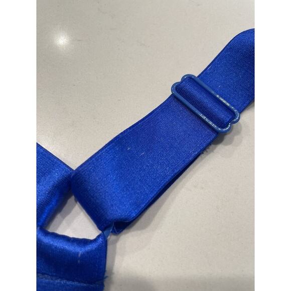 Gottex Tank Top Women’s Medium Black Blue Trim Draped Back Activewear Gym Run - Picture 7 of 9